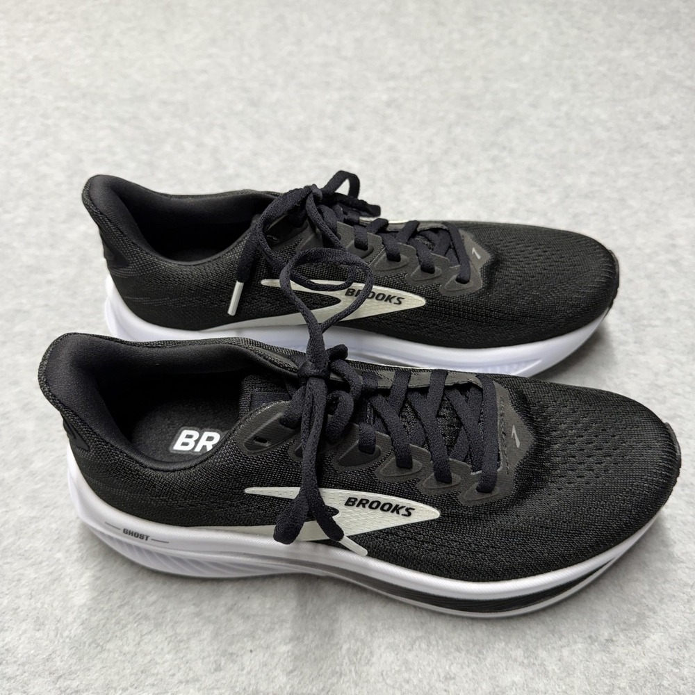 Brooks Ghost 17 Shoes Womens 8 Black Grey Running Sneaker Athletic 120431 1B 090 - Picture 3 of 8